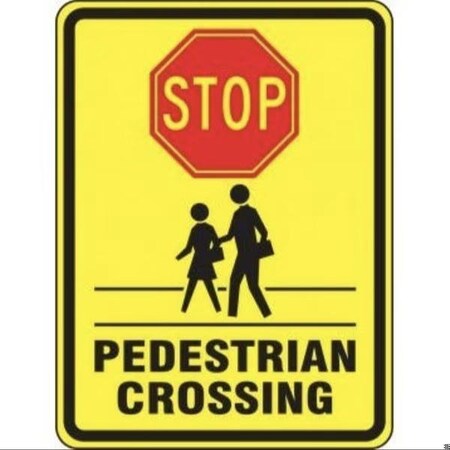 Accuform BICYCLE  PEDESTRIAN SIGN STOP  FRW507DP FRW507DP